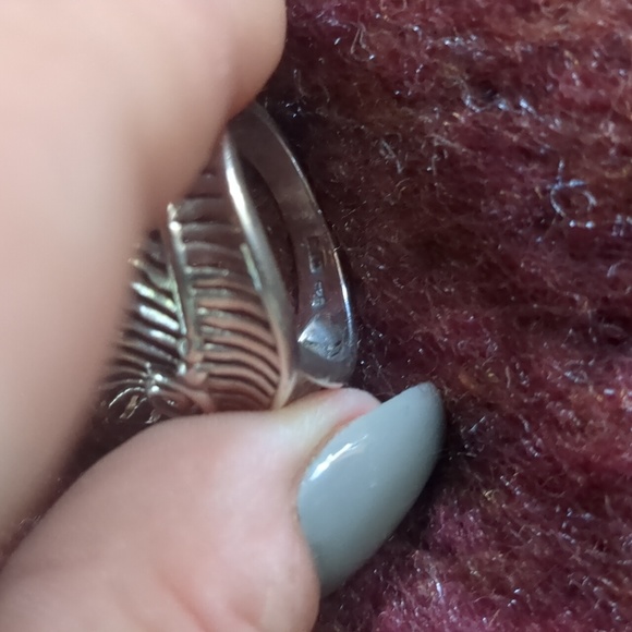 925 sterling silver cfj modern swirl ring size 9ish - Picture 4 of 11